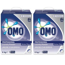 Omo 12kg Professional Laundry Powder for Front and Top Loader Washing Machines Twin 6kg Pack UL67740481-2PK - Image 3